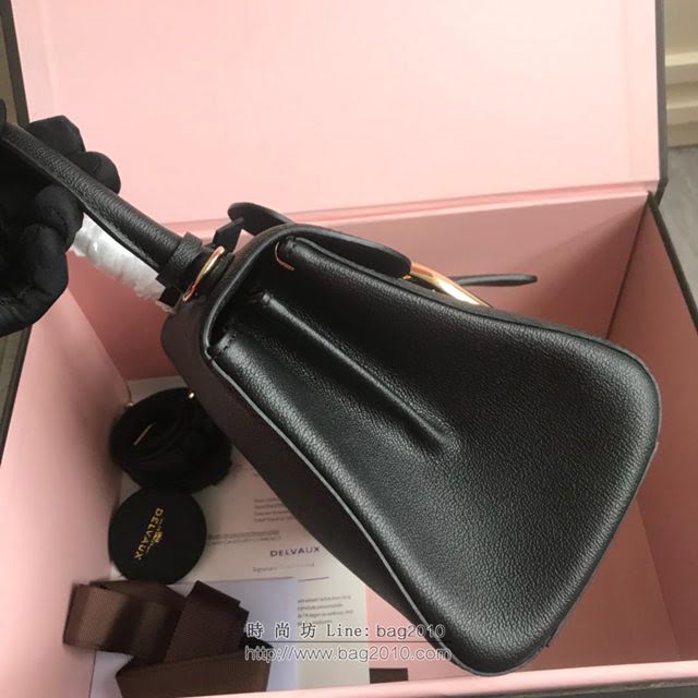DELVAUX女包 2019春夏最新色 專櫃原廠皮 德爾沃女手提包 DV0020松石藍 小號 Delvaux單肩斜挎包  fcs1167